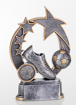 Fotbollsstatyett Resin STAR - 3 olika storlekar