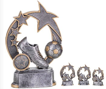 Fotbollsstatyett Resin STAR - 3 olika storlekar