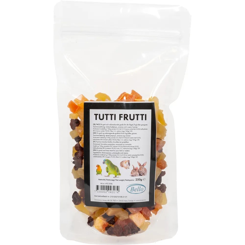 Tuttifrutti godis 250gr, Bello