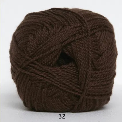 32 Mörk brun - Blød Bomuld