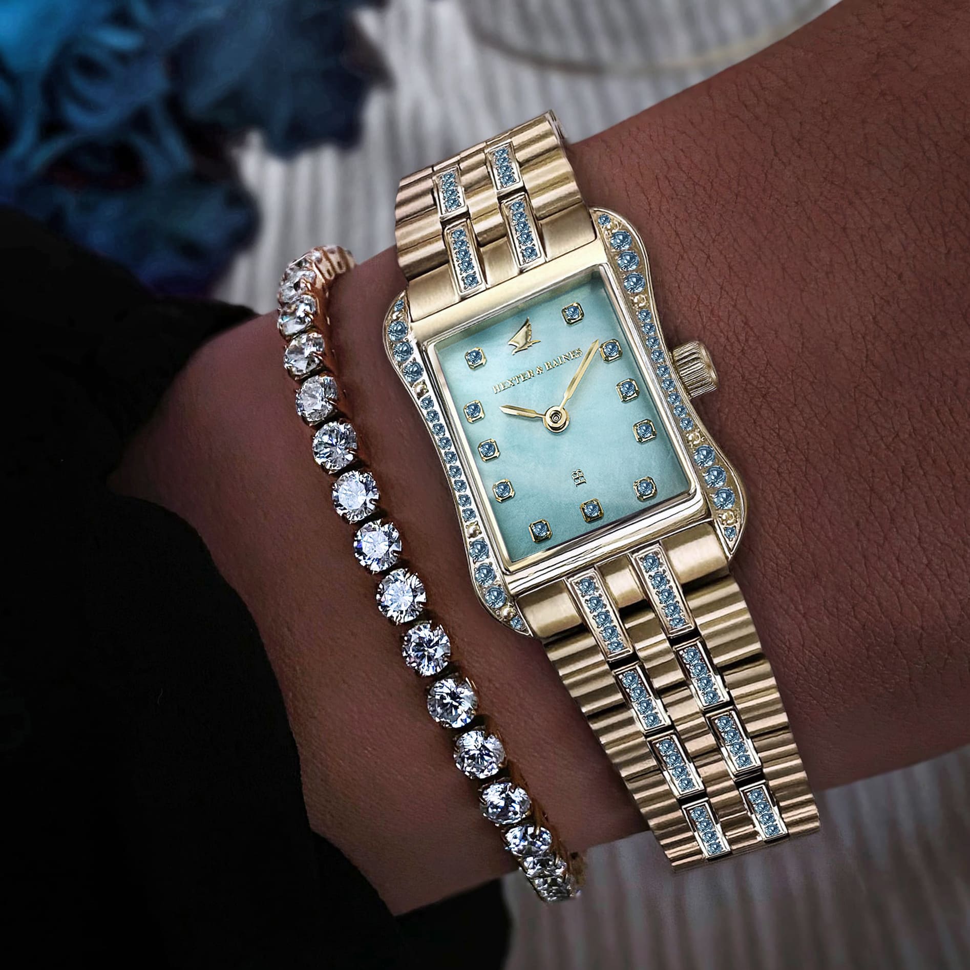 H&B Cronvas Duo, Aqua Blue & Gold - 8