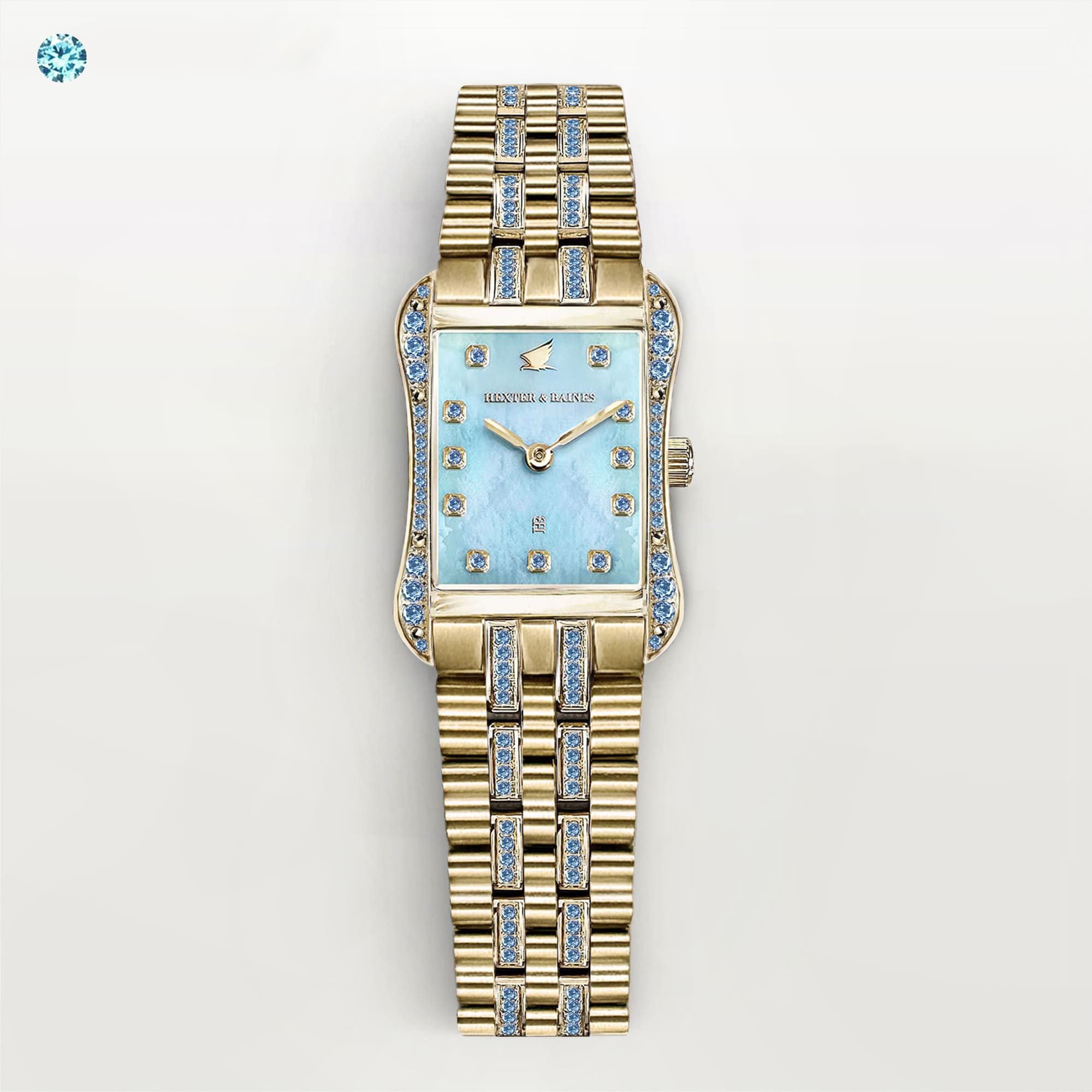 H&B Cronvas Duo, Aqua Blue & Gold