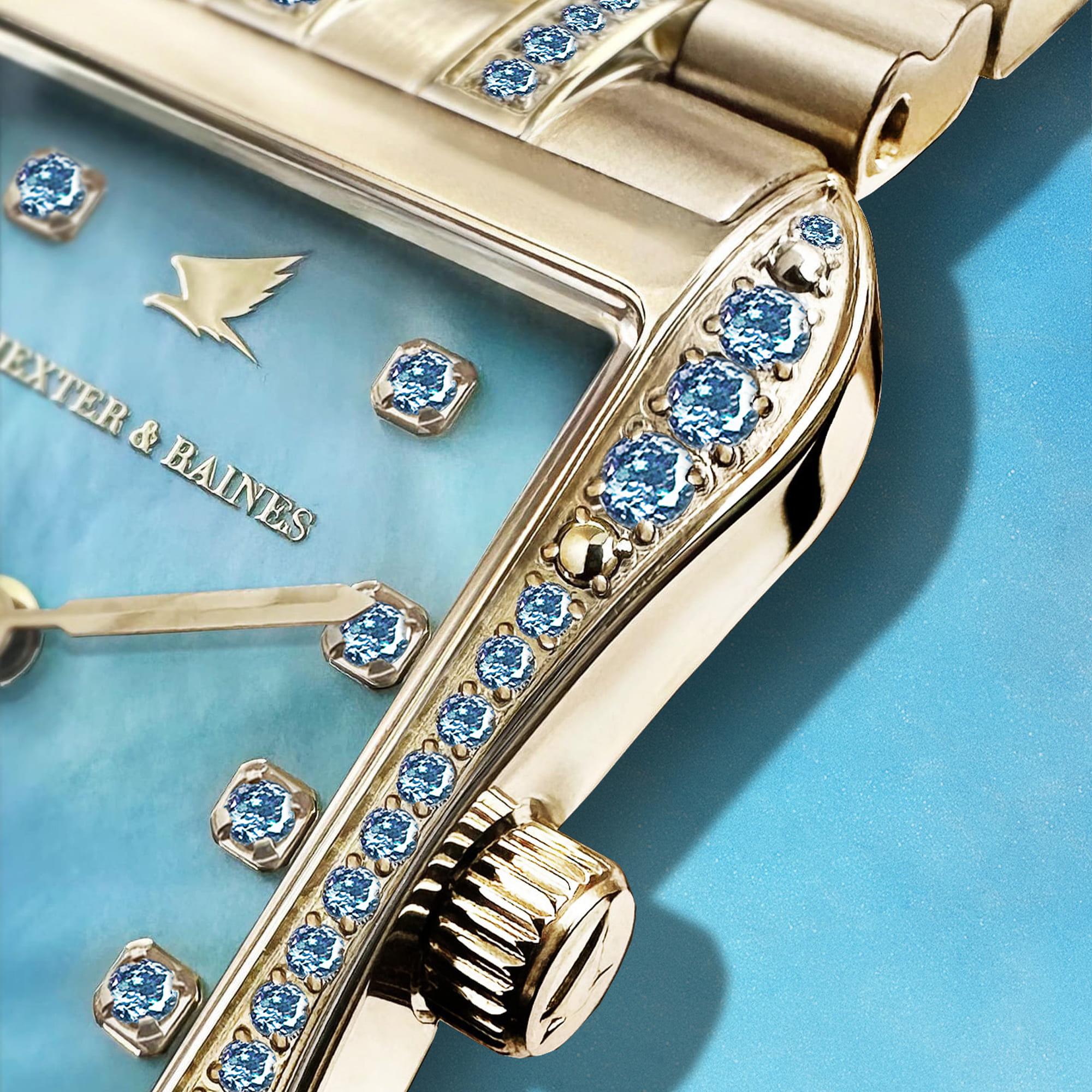 H&B Cronvas Duo, Aqua Blue & Gold - 6