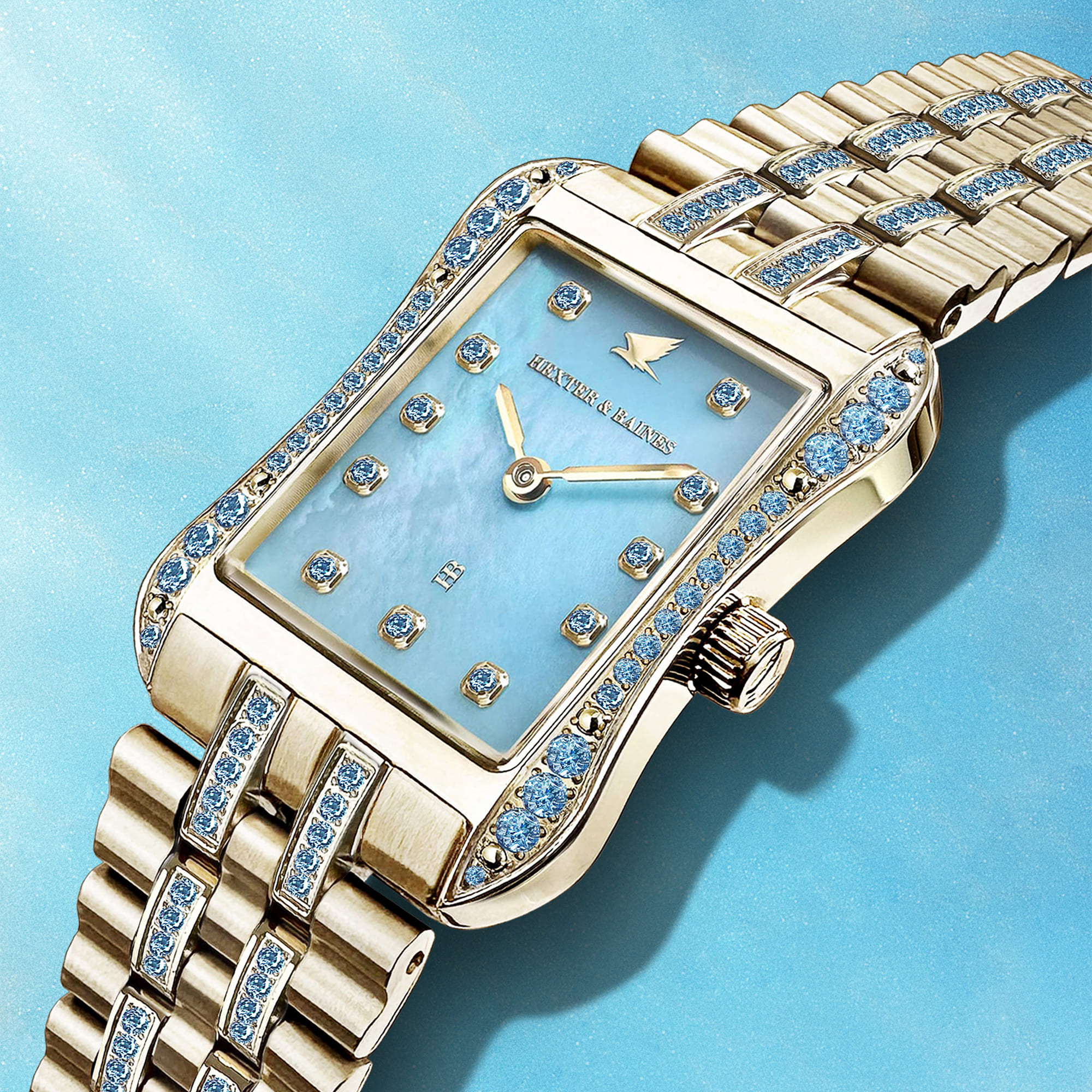 H&B Cronvas Duo, Aqua Blue & Gold - 2