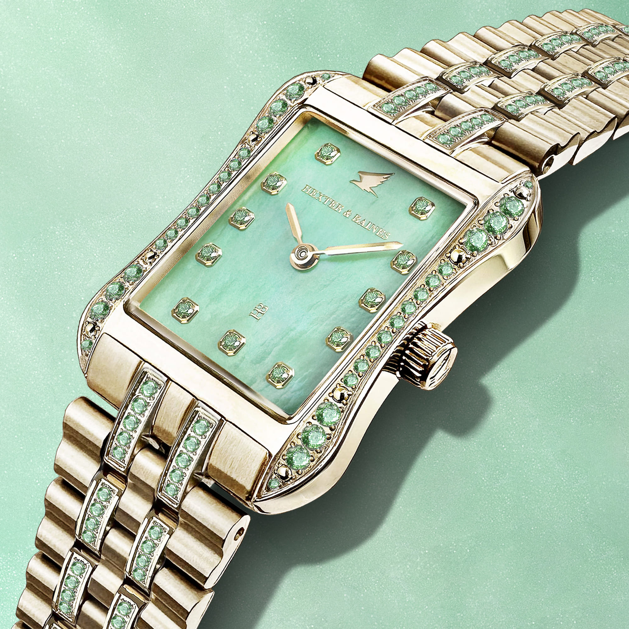 H&B Cronvas Duo, Light Green & Gold - 2