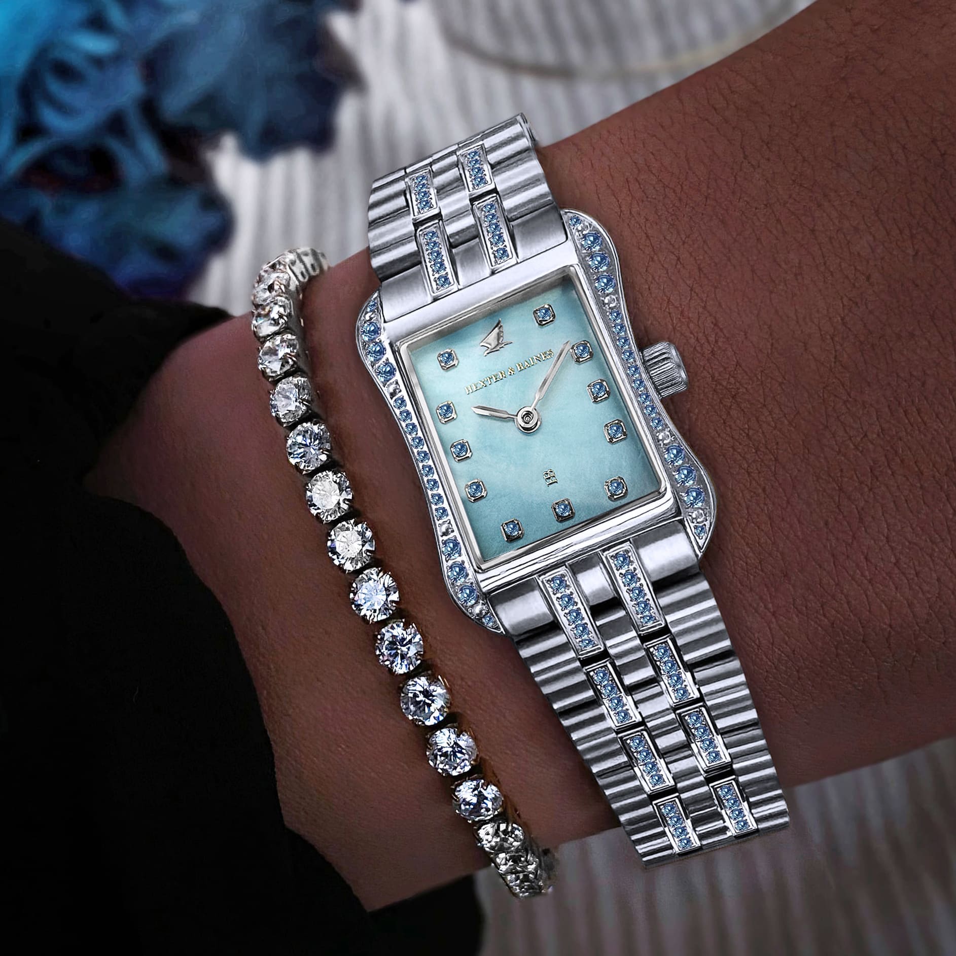 H&B Cronvas Duo, Aqua Blue & Silver - 7