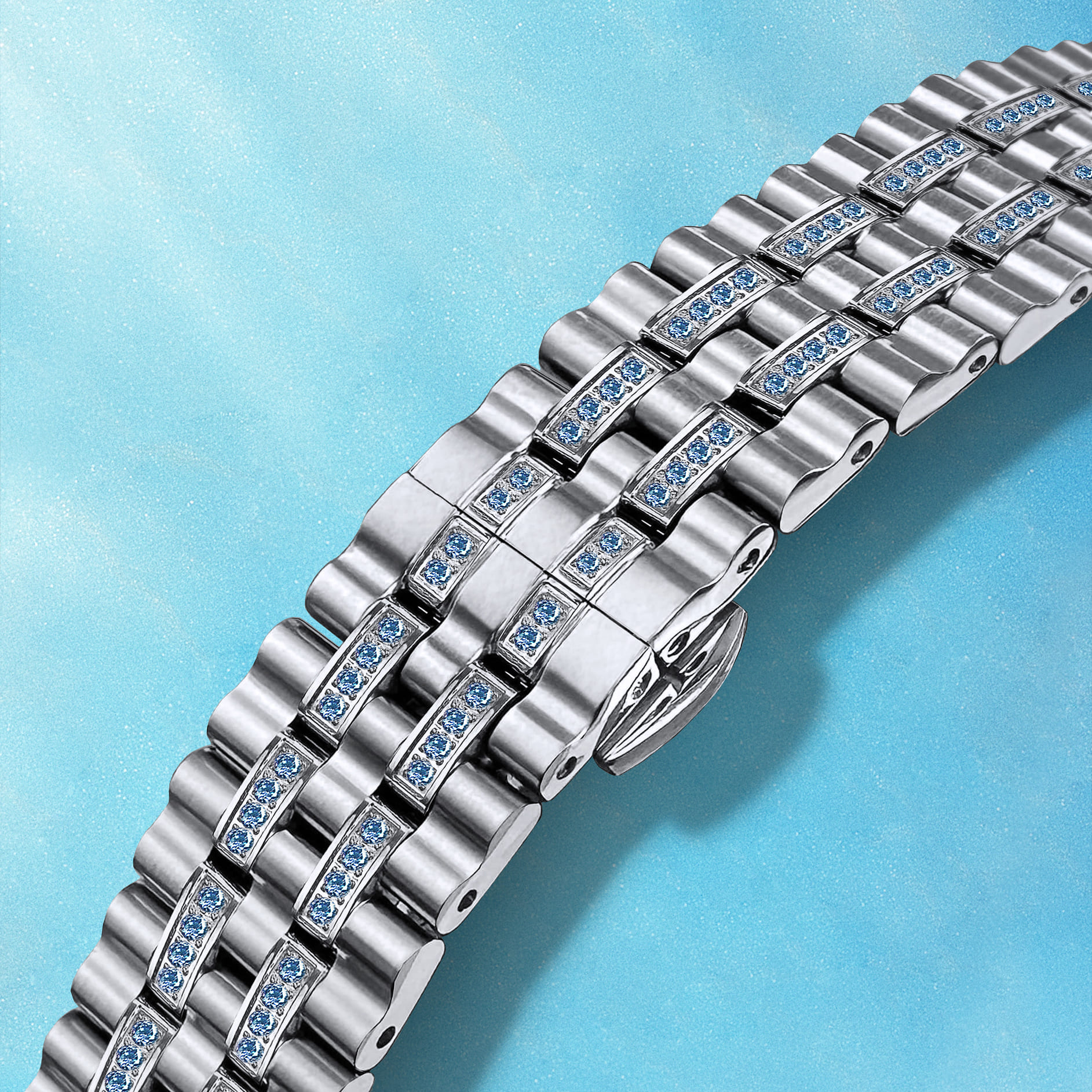 H&B Cronvas Duo, Aqua Blue & Silver - 6