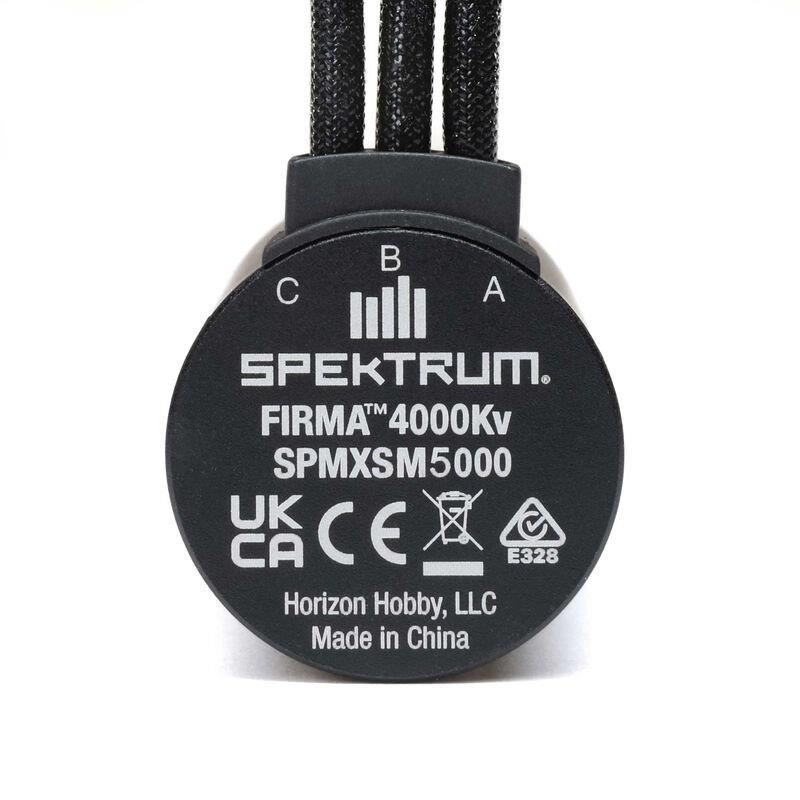 Spektrum Firma 3660-4000Kv 4-Pole Sensorless Brushless Motor: 5mm - 7
