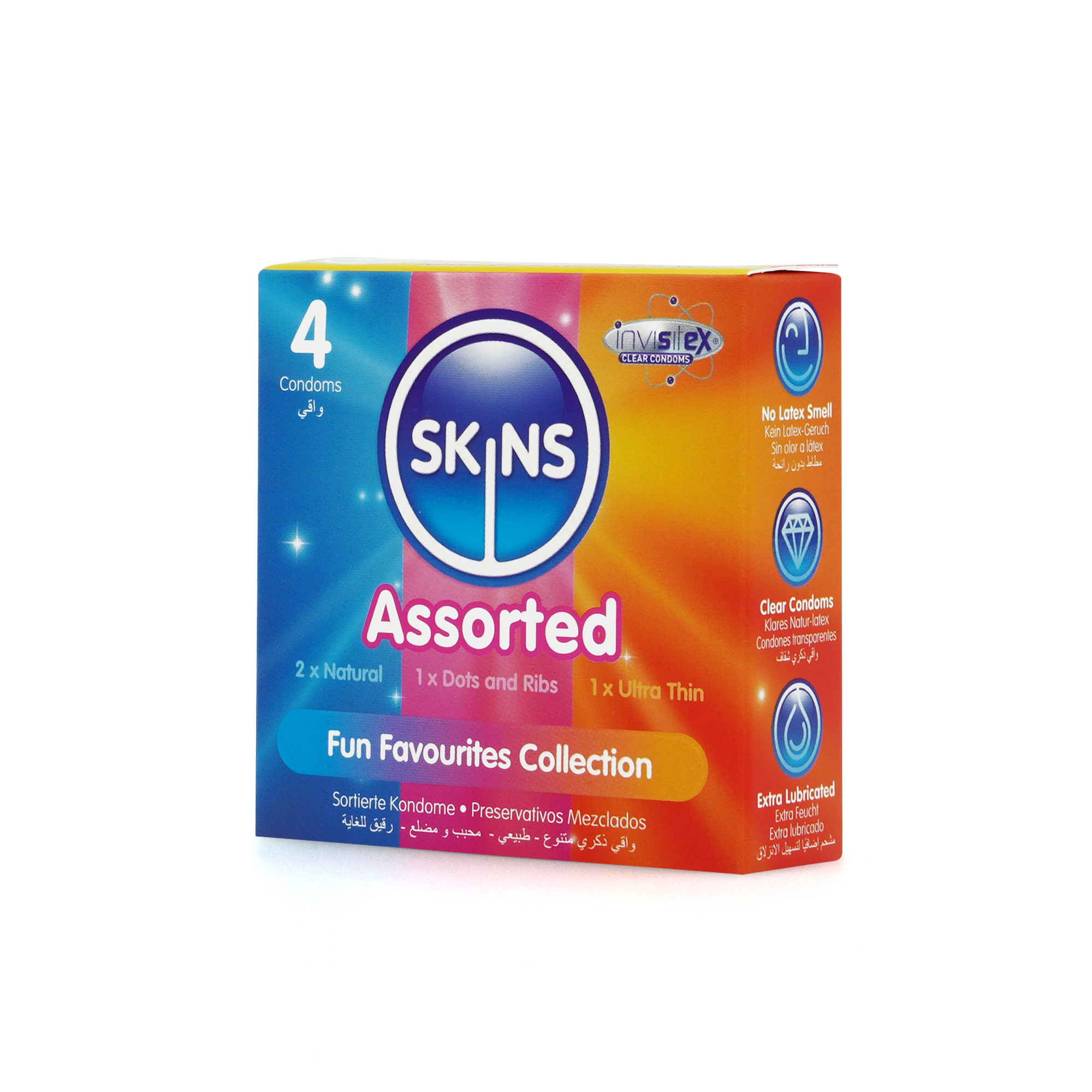 Skins Condoms Assorted 4-Pack - D&R, NAT, UT - 2