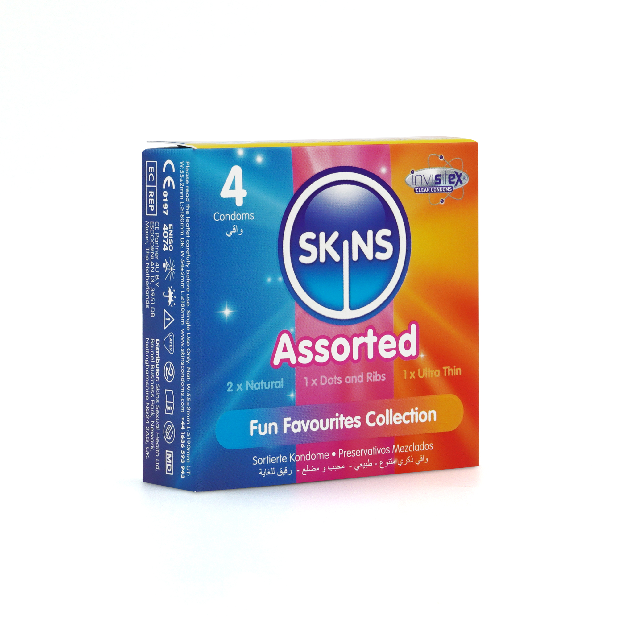 Skins Condoms Assorted 4-Pack - D&R, NAT, UT - 3