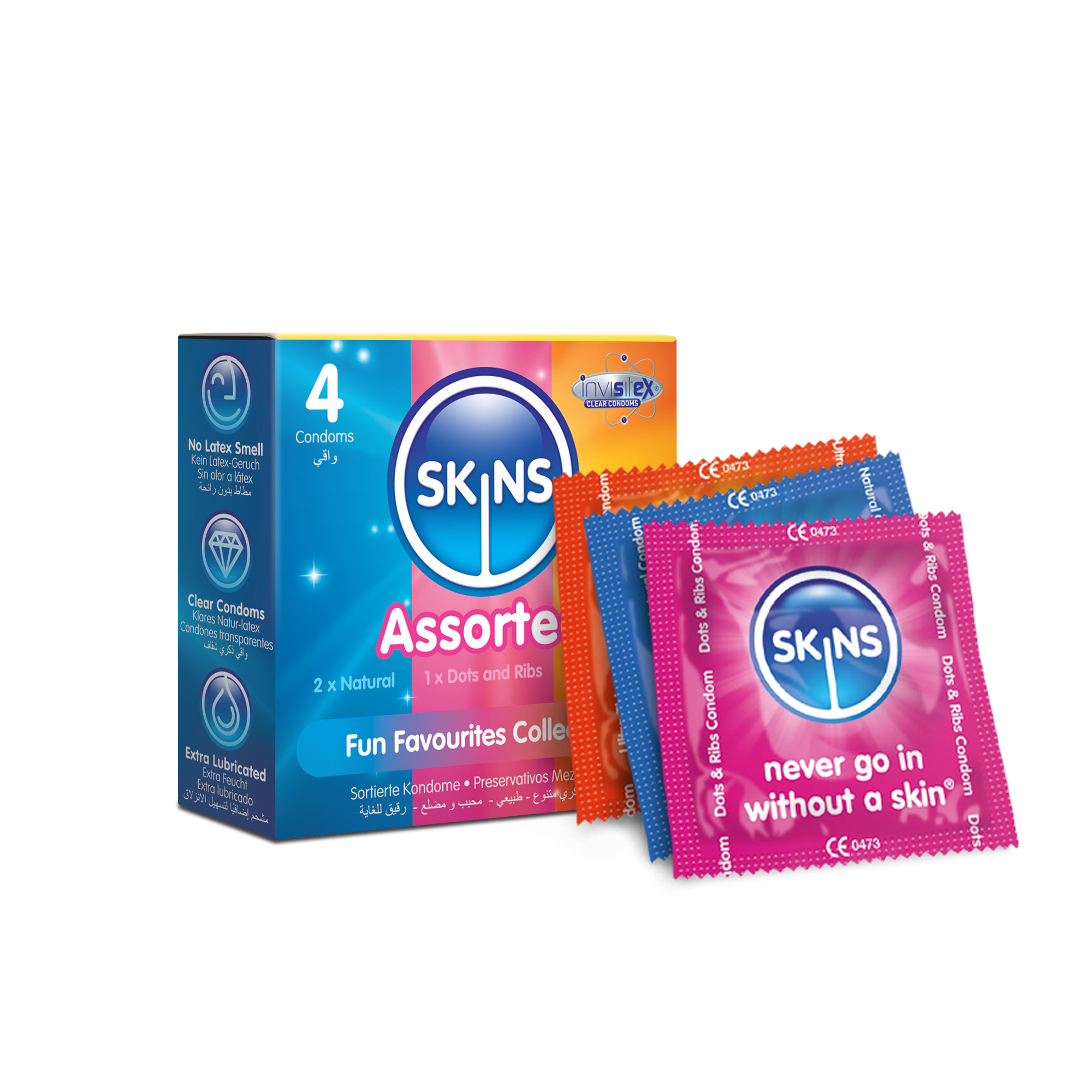 Skins Condoms Assorted 4-Pack - D&R, NAT, UT - 5
