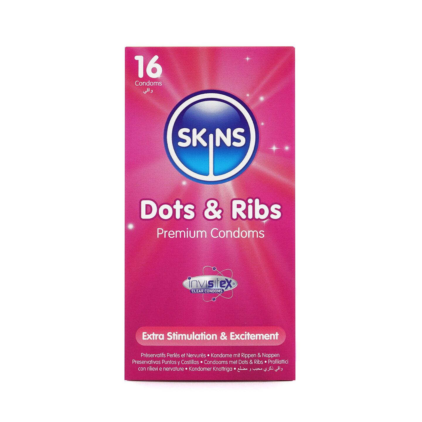 Skins Condoms Dots & Ribs 16-Pack