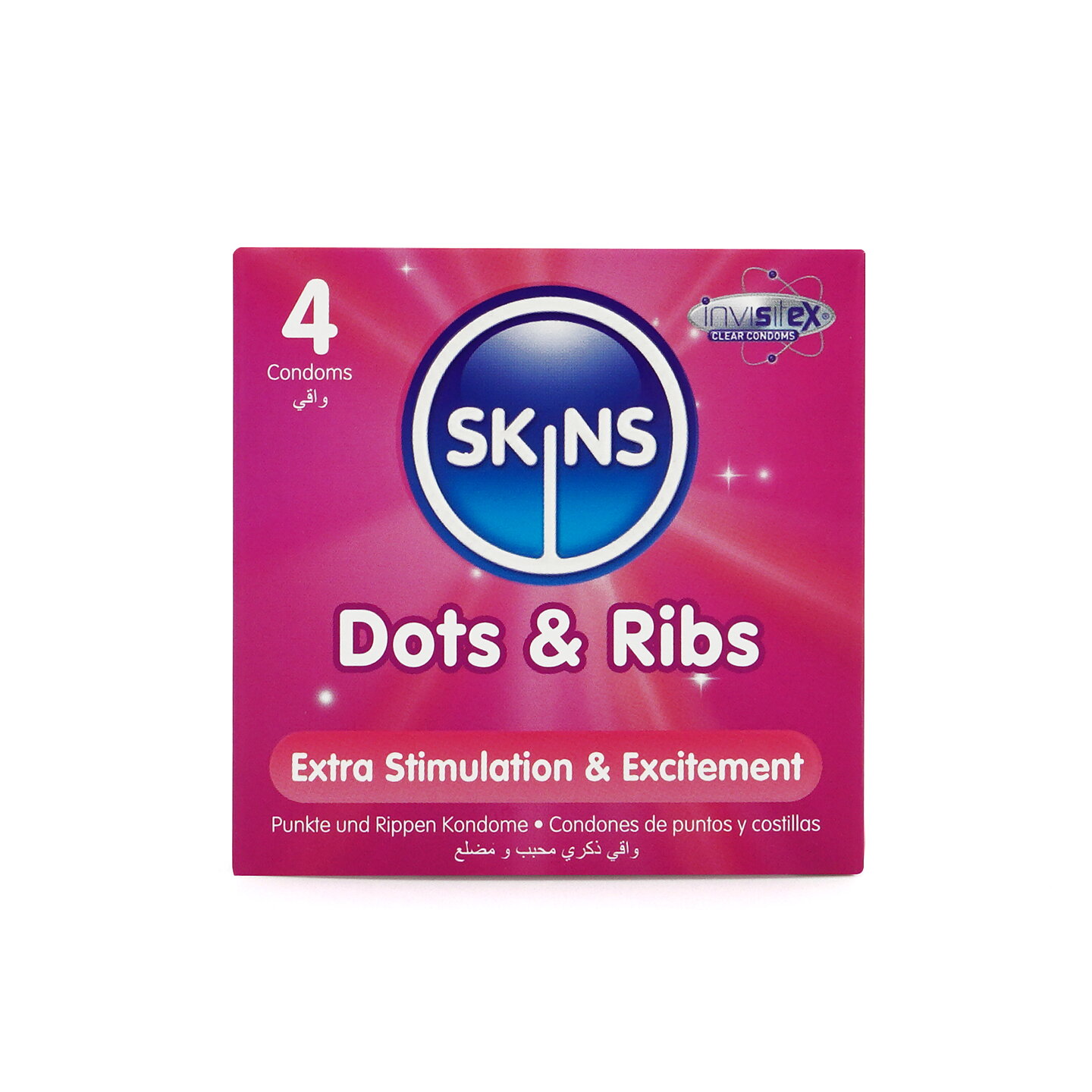 Skins Kondomer Dots & Ribs 4-pack