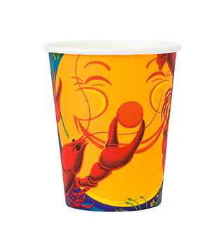 Pappersmuggar 250ml, 8st, Kräftdesign