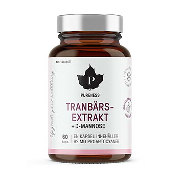 Tranbärskapslar med D-mannose Pureness 60 kapslar
