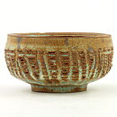 Isak Isaksson (2000s) Unique Chawan Bowl with Brown/Green Glaze 13 cm #29