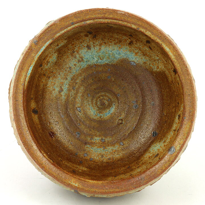 イサク・イサクソン  一点もの  茶/緑色のボウル  茶碗  (13cm)  2000年代  #29