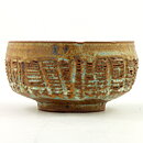 イサク・イサクソン  一点もの  茶/緑色のボウル  茶碗  (13cm)  2000年代  #29