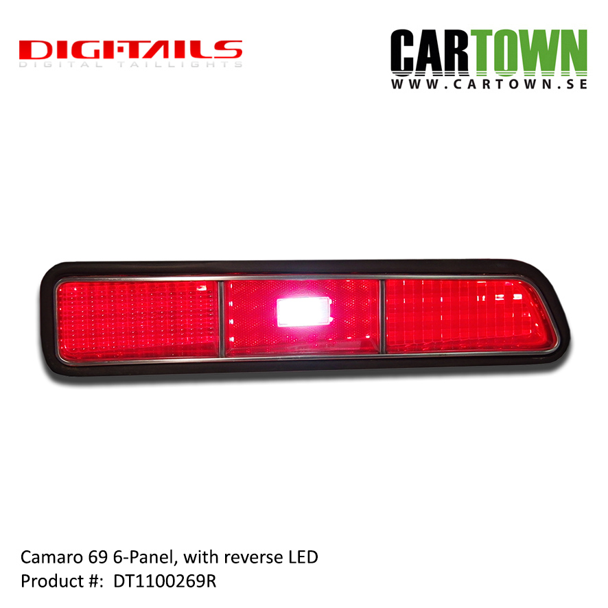 1969 Camaro - 6 Panel Sequential LED Taillight Kit with reverse