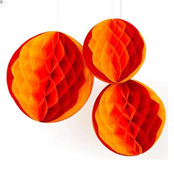 Honeycomb, 3st, Orange