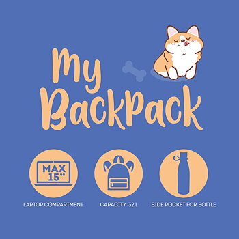 My Backpack, Corgi, rygsæk