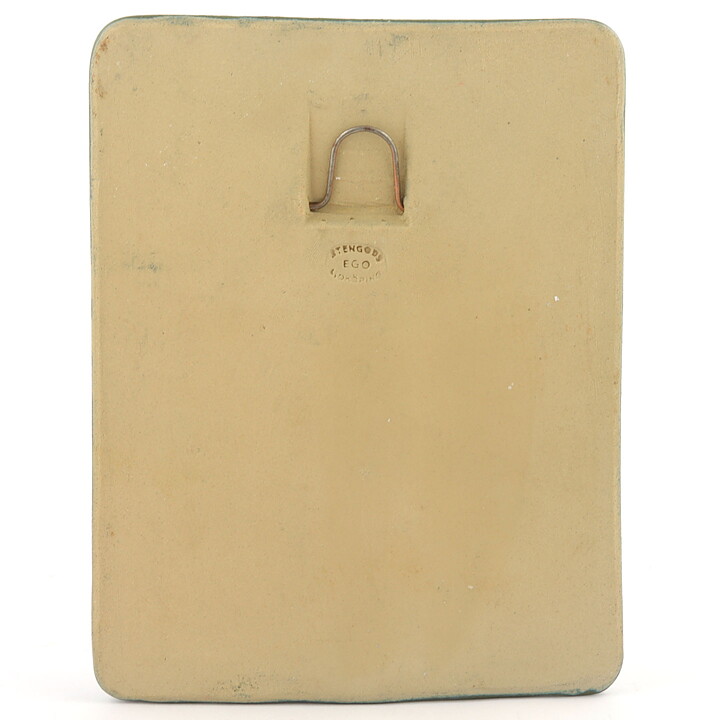 Willi Fischer (1960s) Rectangular Wall Plaque with Penguins Motif 22 cm