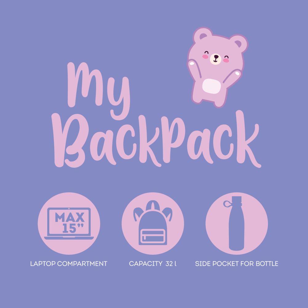 My Backpack, Teddy Bear, rygsæk - 6