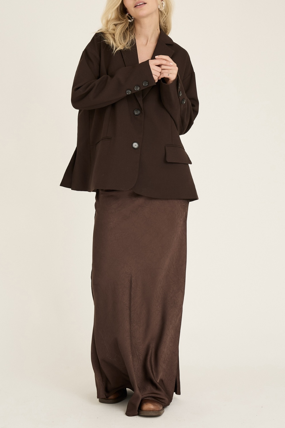A-View - Emily Skirt Dark Brown - 4