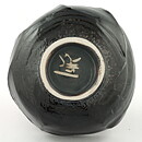 Isak Isaksson (2000s) Unique Chawan Bowl with Black Glaze 13 cm #30