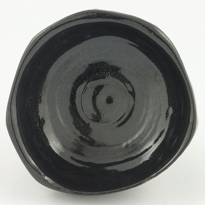 Isak Isaksson (2000s) Unique Chawan Bowl with Black Glaze 13 cm #30