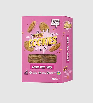 POW! Cookie Grain Free Pork – Spannmålsfria proteinrika hundkex
