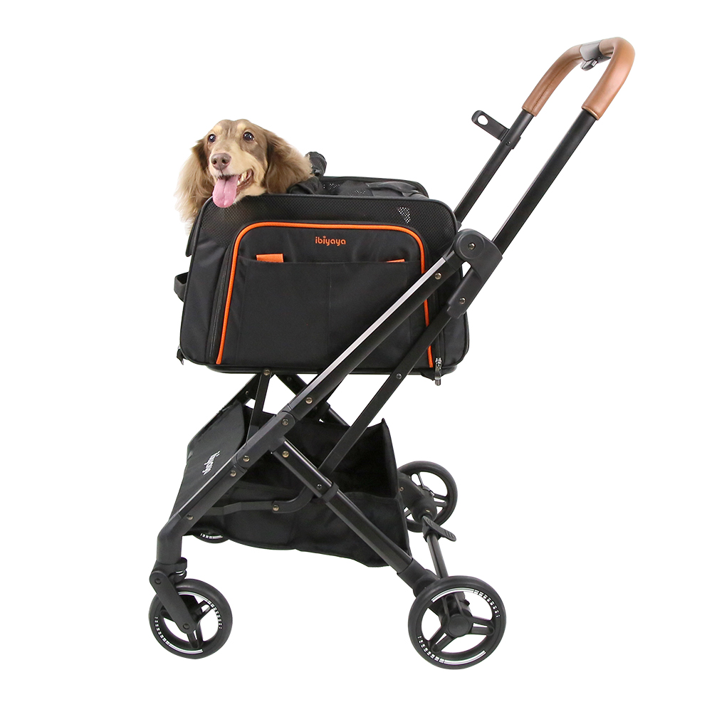 Ibiyaya JetPaw: 3-in-1 Pet Stroller with Removable Airline-Approved Carrier - Black