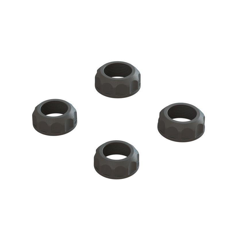 ARRMA Shock Cap (4): 4X4, Black