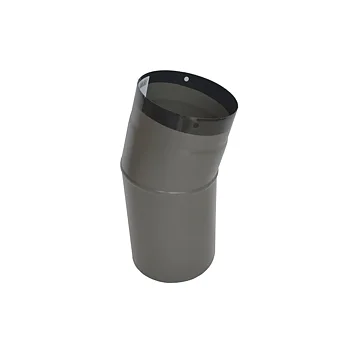 Emaljerad Rörböj 15 Grader ∅ 130 MM GRÅ