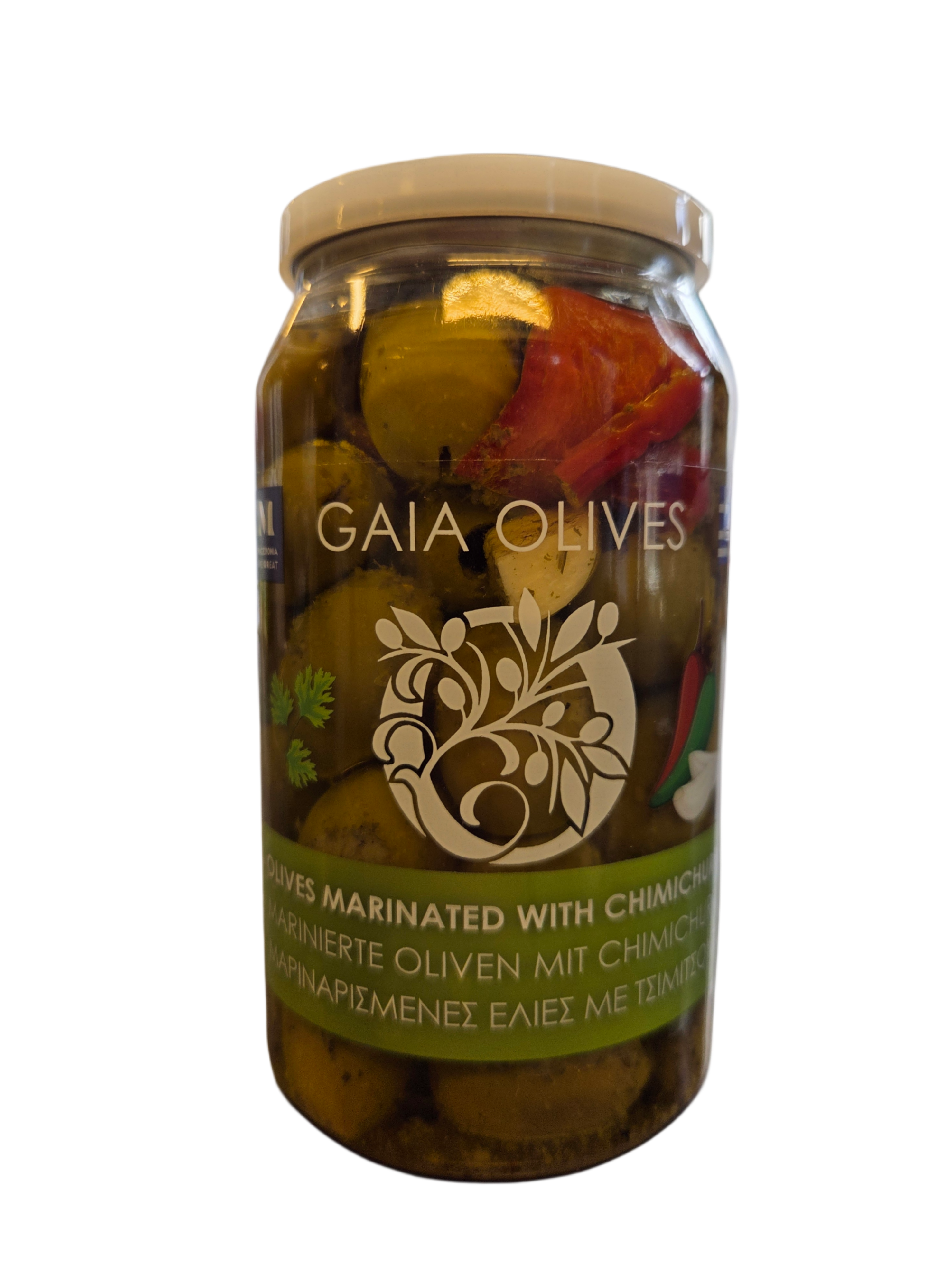 Olives green Chalkidikis, marinated with chimichurri, 180g, Gaia