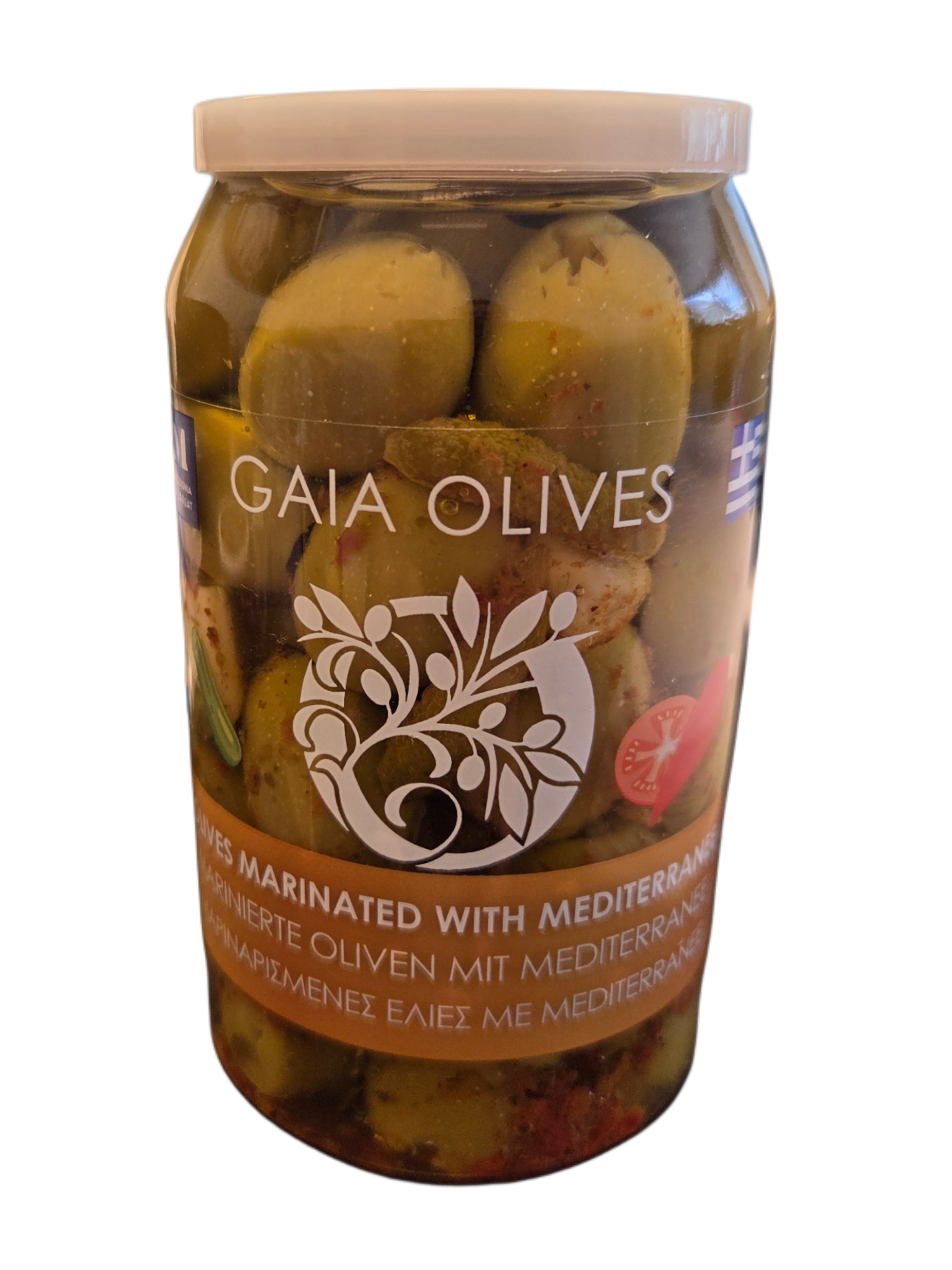 olives green chalkidiki marinated Mediterranean flavor , 180g Gaia