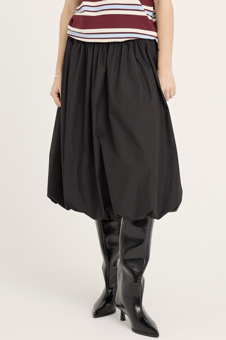 A-View - Fia Long Ballon Skirt Black
