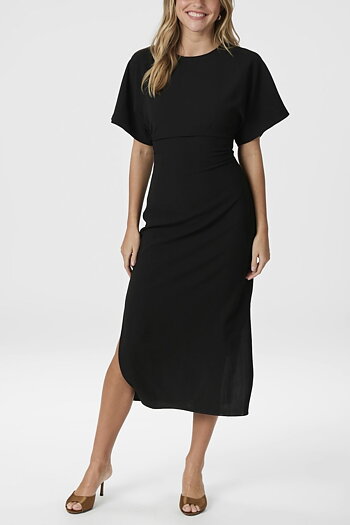 Neo Noir  - Miloine Drape Dress Black
