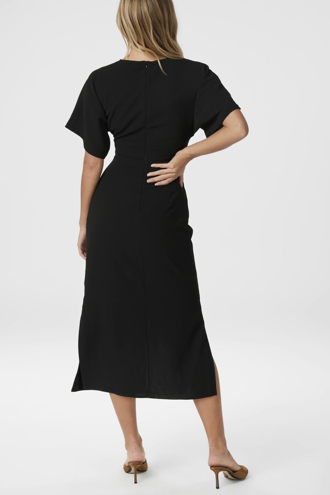 Neo Noir  - Miloine Drape Dress Black - 2