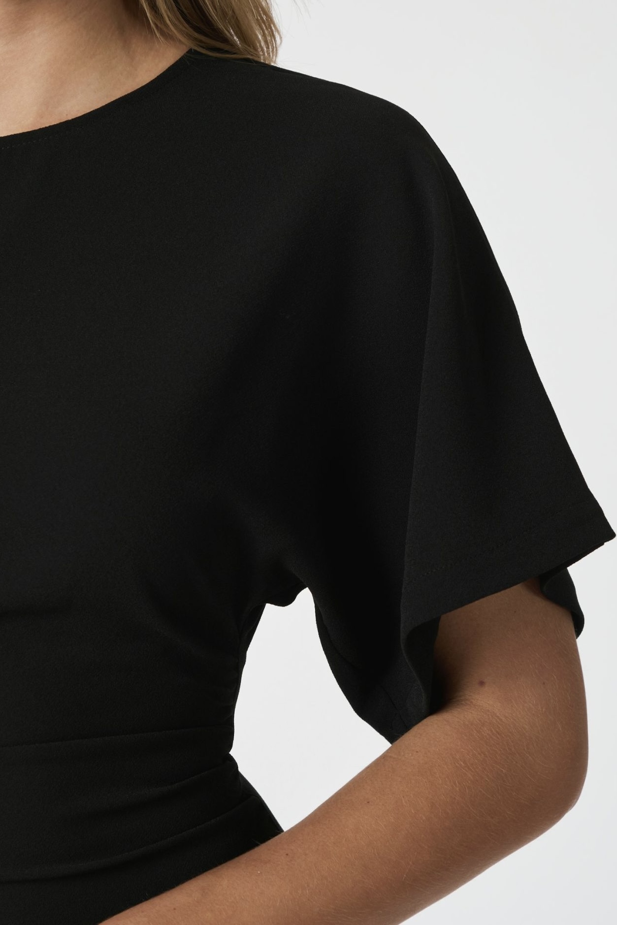 Neo Noir  - Miloine Drape Dress Black - 3