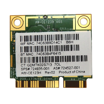 AzureWave AW-CE123H / 802.11 AC/N/B/G + Bluetooth 4.0 För HP 724527-001