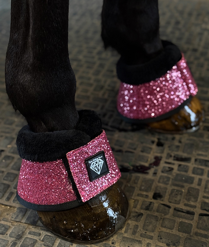 BELL BOOTS SUPER SPARKLY PINK TEDDY BLACK