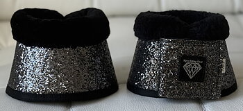 BOOTS SUPERGLITTER GREY TEDDY SVART