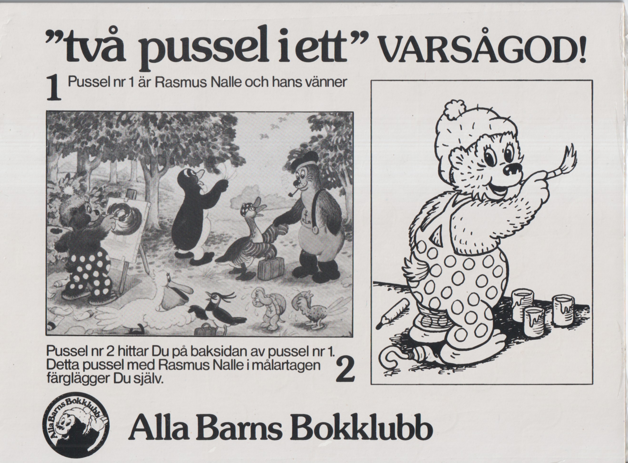 Rasmus Nalle Pussel, Två pussel i ett! - 2