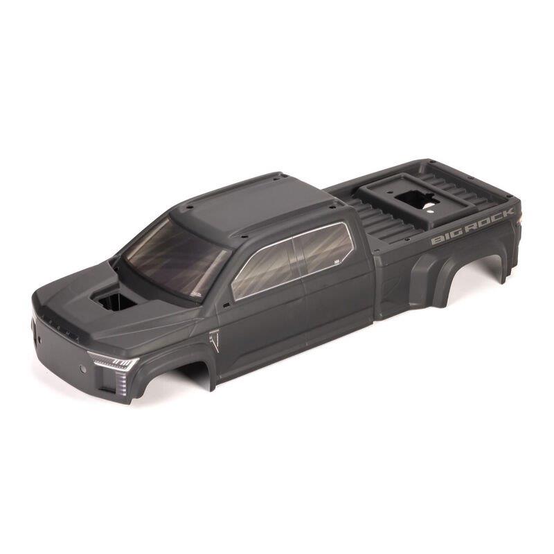 ARRMA BIG ROCK CREW 4X4 Cab Clipless Painted Decaled Trimmed Body, Matte Black - 2