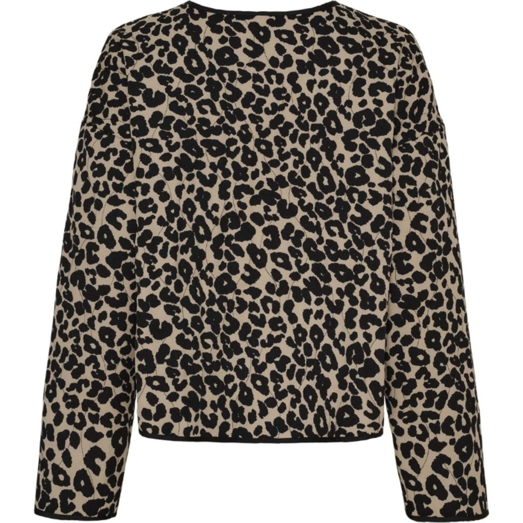 Johanna Quilted Jacket - Black Animal - Isay - 3