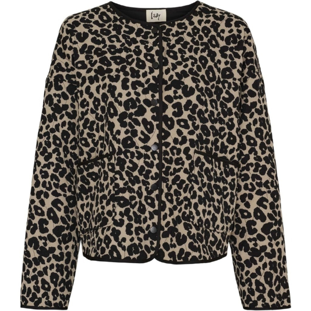 Johanna Quilted Jacket - Black Animal - Isay