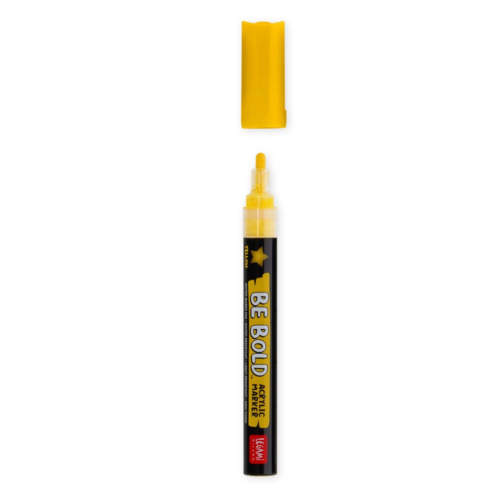 Be bold, Akryl marker, Yellow