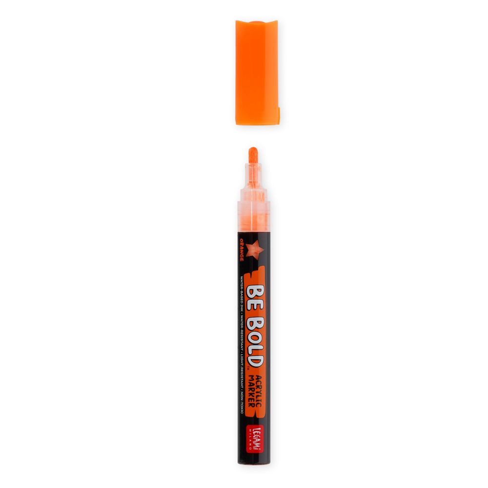 Be bold, Akryl marker, Orange