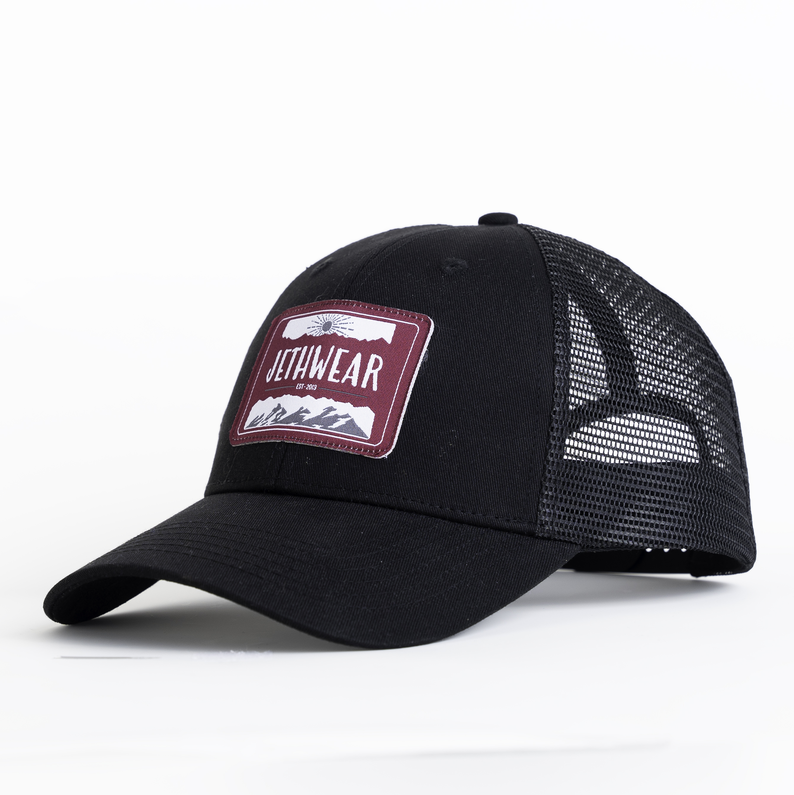 Jethwear Trucker Cap - Sunrise Black / Burgundy